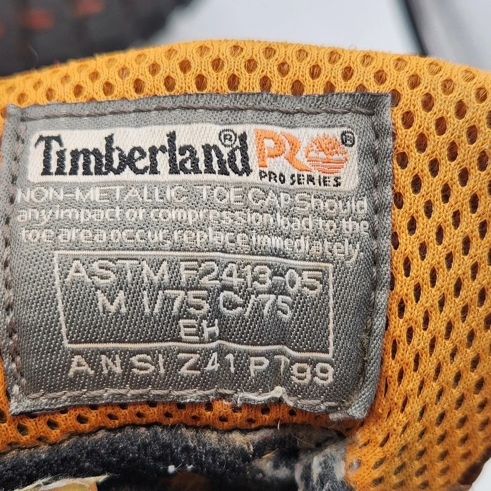 Timberland PRO‎ Series Composite Toe Work Boots Men's 10.5 Brown Leather Worn